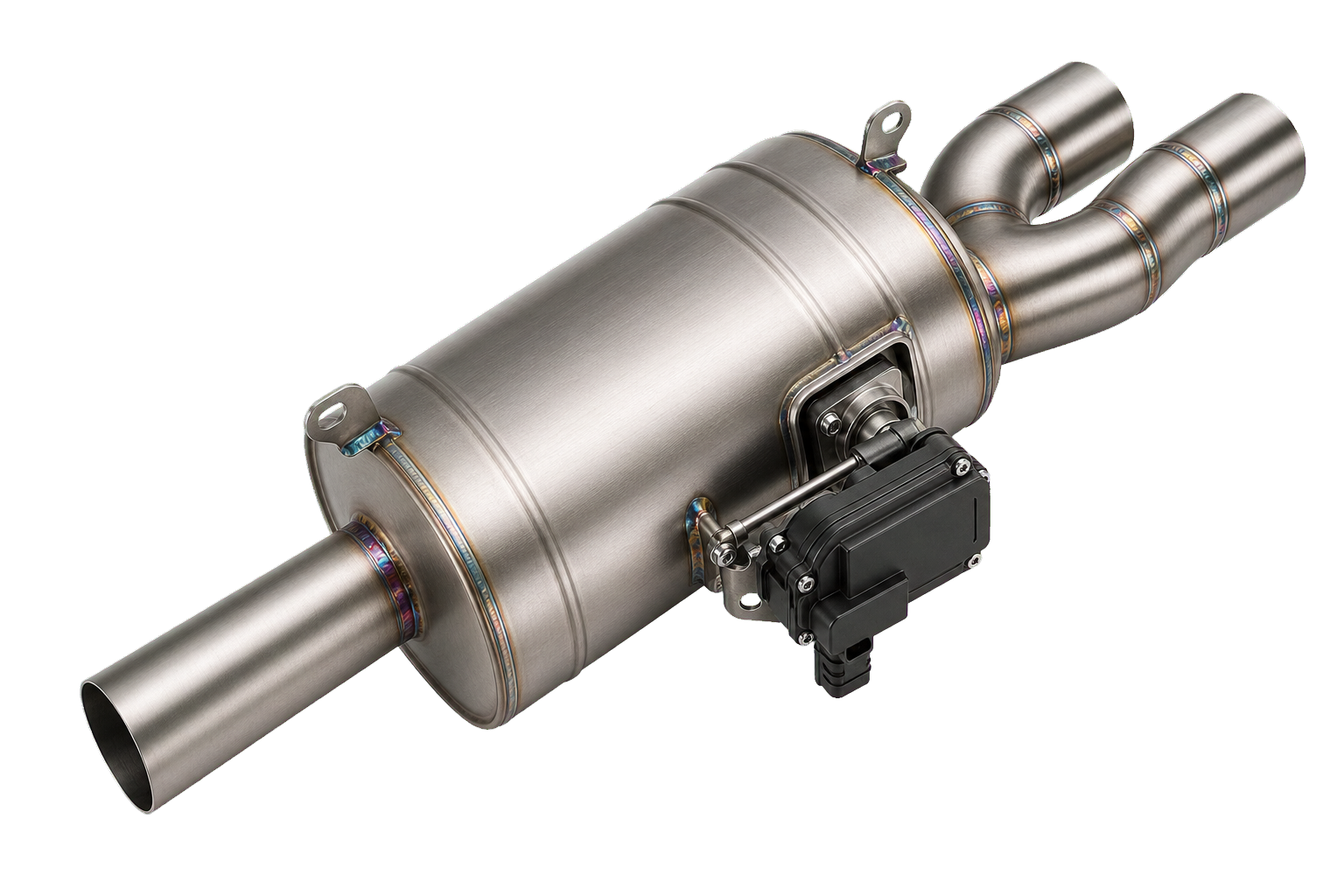 Illustrative valvetronic muffler module